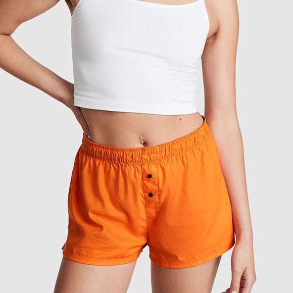 Victoria's Secret PINK Flannel Boxy Pajama Shorts Halloween Skeleton Hands Small - Picture 3 of 3